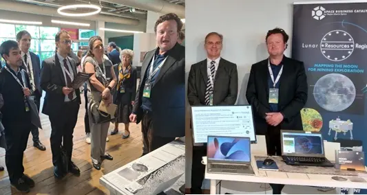 Group of people at the Thales Alenia Space demo day